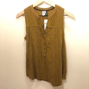 Anthropologie Marais Swing Top Bronze Sz 2 XS